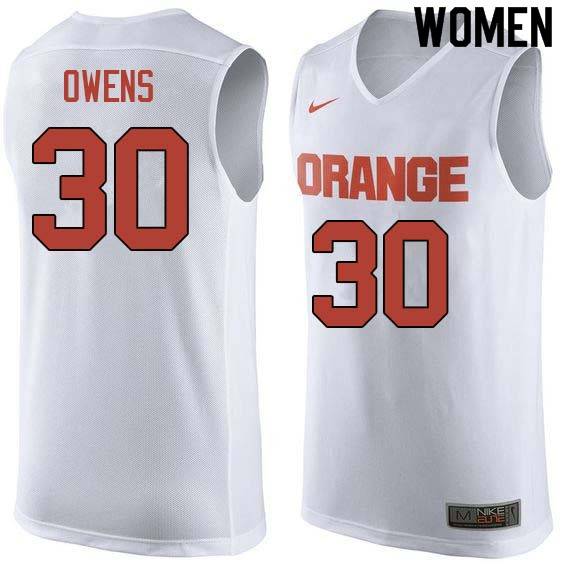 Women #30 Billy Owens Syracuse White College Basketball Jerseys Sale-White